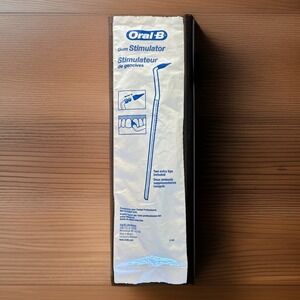 VTG 90's Oral-B Gum Stimulator With Two Extra Tips Sealed‎ Bag New Old Stock